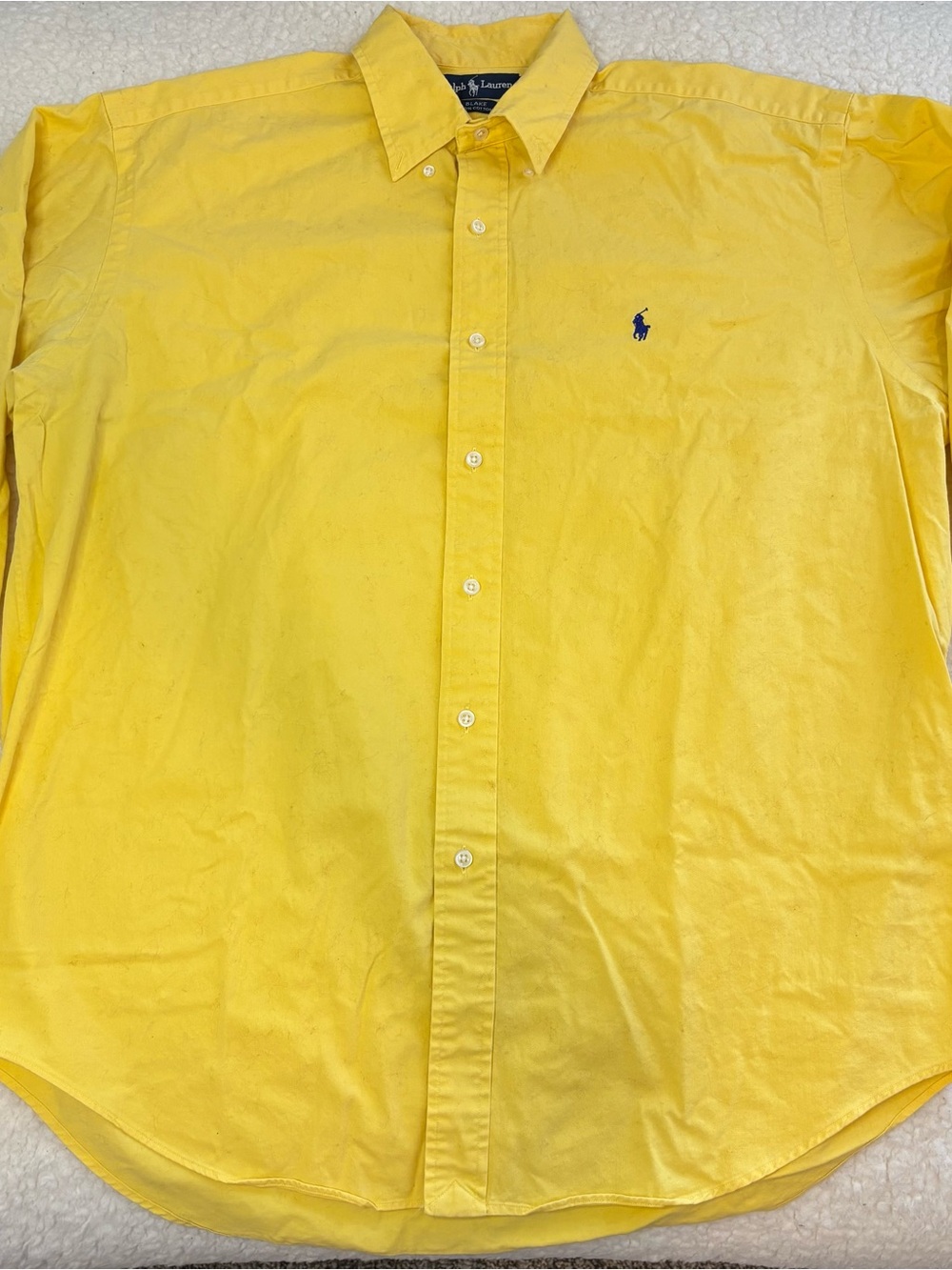 Polo Ralph Lauren Men Yellow Classic Blake Long Sleeve Button Shirt - Picture 2 of 12
